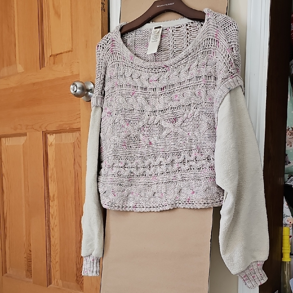 Free People Honey Cable Pullover Sweater Xs View 3